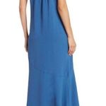 West Kei Woven Slip Dress Side Slit Maxi dress blue Photo 1