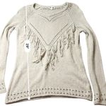 Show Me Your Mumu Frances mellow fringe pullover Cream Sweater Size small Photo 6