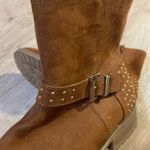 Brash -  cinnamon gold studded boots short 1 inch size 6 Photo 7
