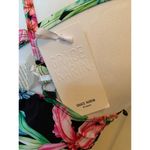 Grace Karin swim top tankini pink on black botanical size small women's Photo 7