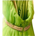Elegant Lime Green Party Time Halter Top Style Formal Dress Size 6 by Lisa Kane Photo 5