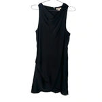 Helmut Lang  Black Silk Sleeveless Ruched Mini Dress Photo 1