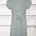 dELiA*s Heather Gray Tie Back Knit Mini Dress with Button Detail Size Small Photo 5