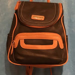 St. John ST JOHNS BACKPACK-PURSE MINI/ Black & BROWN TRIM WITH 10 POCKETS Photo 0
