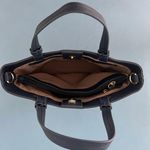 Nanette Lepore Pria Blue Logo Vegan Leather Crossbody Bucket Bag Photo 8