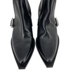 ZARA SRPLS Limited Edition Black Leather Cowboy Boots Size 40 EU 9 US Photo 2
