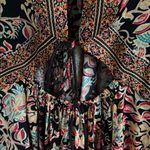 Free People Like New  Stevie Tunic Top / Minidress Black Combo Pattern Small $128 Photo 12