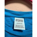 PINK - Victoria's Secret PINK By Victoria’s Secret Blue Cropped T-Shirt Woman’s Size Small Photo 4