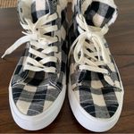 Tommy Bahama New  Checkered Gingham Faux Sherpa High Top Tennis Shoes 8.5 Photo 2