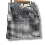 Tommy Hilfiger NWT Gingham Check Mini Skirt Women’s Size 12 Blue White Side Zip Photo 1