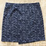 Michael Kors Faux Wrap Paisley Mini Skirt in True Navy, Size XL New with Tag Photo 3