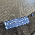 Karen Scott  Black Sparkle Stretch T Shirt Top Womens Photo 1