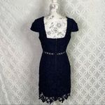 Sam Edelman  Navy‎ Lace Cap Sleeve Sheath Dress Cutout Waist Photo 10