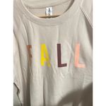 NWOT Fall Spellout Crewneck Sweatshirt Womens Plus 3XL Beige Cozy Graphic Tan Size undefined Photo 5