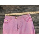 St. John Sport Pants Size 4 Metallic Shine Pink High Waist Straight Leg Dress Photo 2