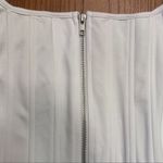 I am gia I.AM.GIA. Mandi Ruched Mesh Sttetch Corset Top Back Zipper White Size Small Photo 8