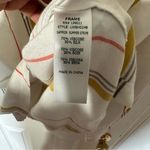 frame denim FRAME Le Raglan Lace Up Top in Saffron Summer Stripe Size L Photo 5