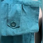 appleseed's teal green faux suede trench coat jacket size large Photo 3