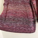 Christopher & Banks  Ombre Henley Knit Sweater Plum L Button Front Photo 5