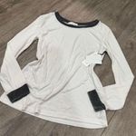 Treasure & Bond  White and Gray Long Sleeve Tee Photo 3