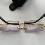 Amazon Women’s Square lens clear fashion sunglasses glasses w/free bear visor clip Photo 3