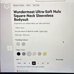 Lululemon Wundermost Ultrasoft Nulu Square-Neck Sleeveless Bodysuit M Bone Photo 3