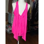 DO+BE Blouse Womens Size Small Pink Tropical Swirl Lined Halter Tank Flowy CHIC Photo 5