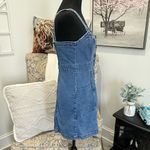 Aeropostale  Blue Denim Sheath Mini Dress Sleeveless Square Neck Photo 4