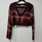 Wild Honey cropped plaid sweater  Size Small Photo 1