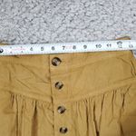 American Eagle  Corduroy High Rise Ruffle Mini Skirt Tan Brown Size 00 Button Photo 4