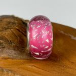 Chamilia Glitter Collection Pink Silver Murano Glass Inclusions Charm Bead NEW Photo 7