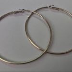 New Direction Oversized Gold-Tone Thin Hoop Earrings Photo 1