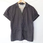 Rockabilly Goth Blouse puff sleeve Polkadots XL Photo 0