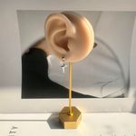 Star Dangle Drop Earrings for Men Women Streetwear Hip Hop Unisex Earrings Silver Photo 3