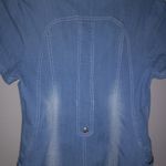 Beautiful Japanese S Manga Denim Zip Front Cargo Pocket Mini Dress Blue Photo 2