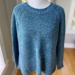 Gap Turquoise Heather Blue Shaker Knit Cotton Crewneck Sweater Size Small Photo 8