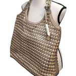 Cole Haan Genevieve Woven Leather RARE Diamond Weave Tote Hand Bag Purse Photo 1