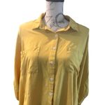 Unlisted Women’s blouse yellow size medium button up Photo 8