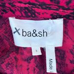 Ba&sh  WOMENS large Red and Black Snake Print Blouse long sleeve 100%viscose Photo 5