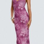 Princess Polly nathaleia purple butterfly backless halter dress Photo 0