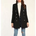 Lulus Black Double Breasted Coat Dress(Size Small) Photo 4