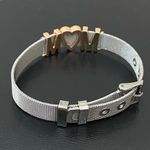 MOM Stainless Steel Mesh Slider Belt Buckle Clasp Bracelet 22.1g Photo 6