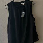 Milly  Black Sleeveless Blouse Photo 0