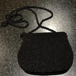 La Regale  Black Beaded Handbag Photo 1