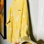 SPORTY & RICH Serif Yellow Tie Dye Crew Sweatshirt Size Large Photo 4