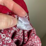 Papillon Floral Ruffle Smock Red Mini Dress XL Scandigirl Preppy Layering Tunic Photo 3