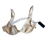 Kendall + Kylie  animal print Bikini Top in cream NEW Photo 2