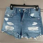 Lovers + Friends  DENIM HIGH WAIST JEAN SHORTS 25 Photo 0