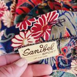 Vintage Sanibel Sport 70s Navy Floral Seamed Cotton Midi Skirt Size XL Photo 5