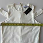 Emma Wallace Jessica Sleeveless Top in White with Back Gold Zip Panel Size US4 Photo 6